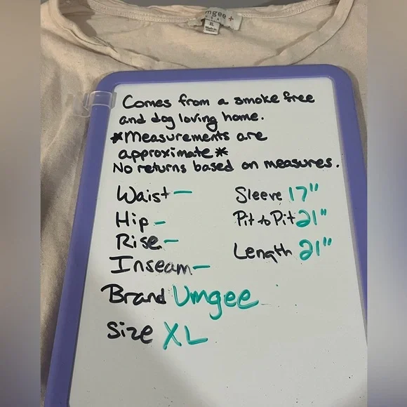 Umgee Boho XL linen-blend sheer sleeves with gold threads wide neck GUC - Picture 5 of 7